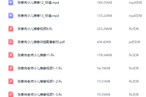 张寄岗小儿推拿视频教程合集 张寄岗小儿推拿培训1-13百度网盘下载